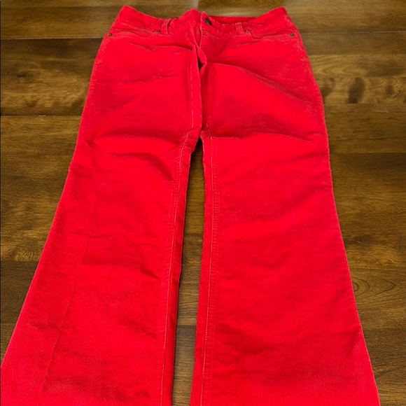 J. Crew Red Corduroy Boot Cut Jeans - Picture 2 of 11